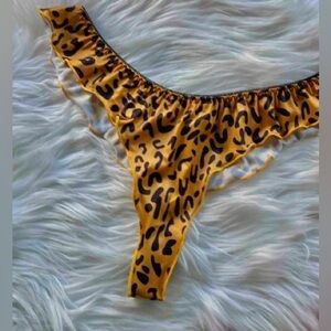 Leopard Print Ruffle Trim Panty